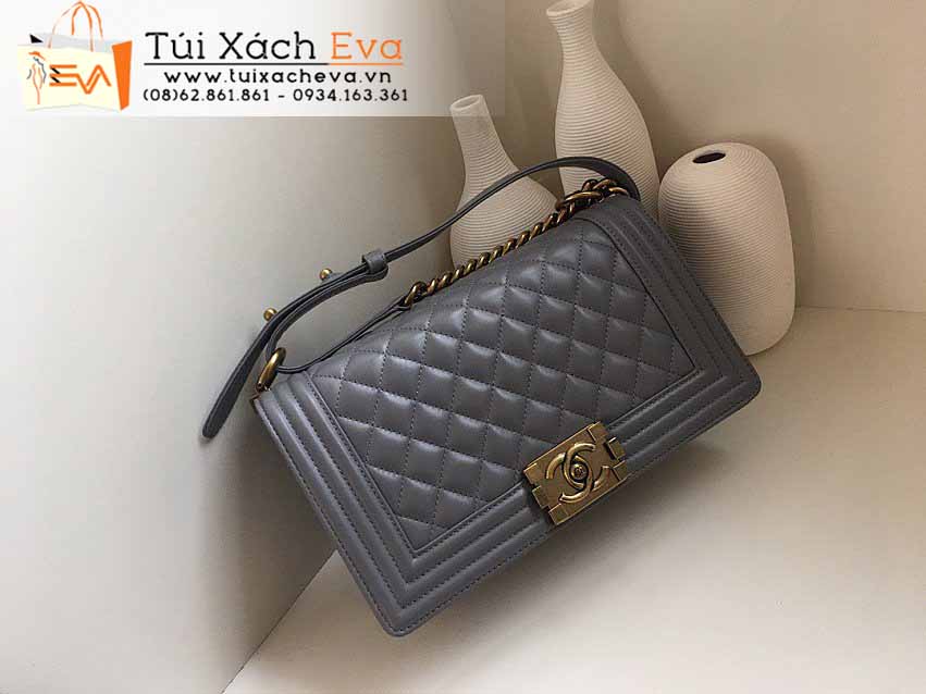 Túi Xách Chanel Leboy Bag Siêu Cấp Màu Xám Đẹp.