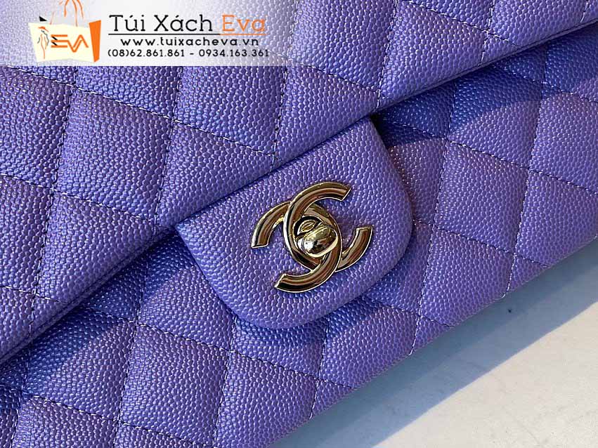 Túi Xách Chanel Classic Flap Bag Siêu Cấp Màu Tím Đẹp M01112.