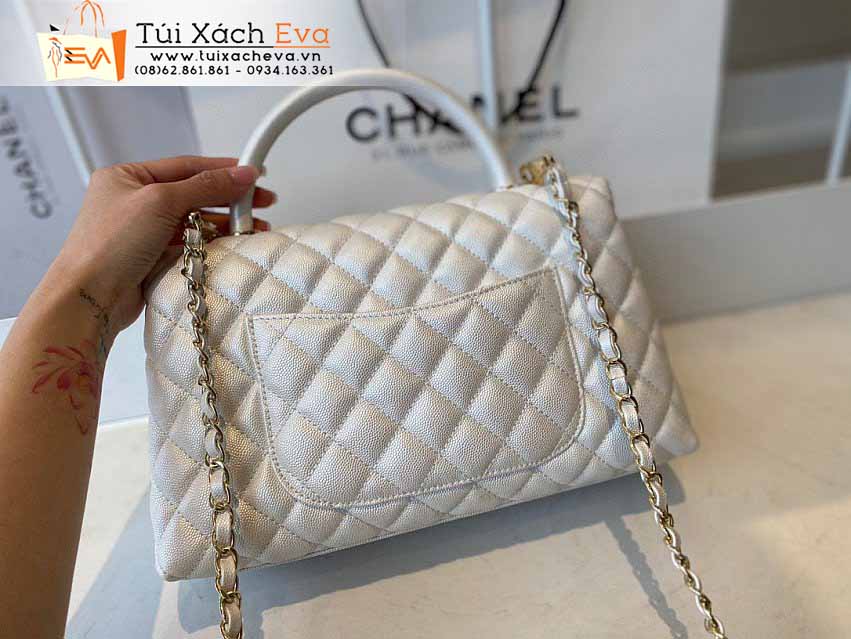Túi Xách Chanel CocoHanlde Bag Siêu Cấp Màu Trắng Đẹp M2215.