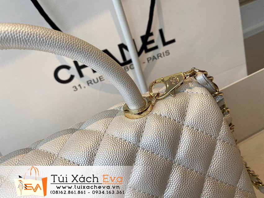 Túi Xách Chanel CocoHanlde Bag Siêu Cấp Màu Trắng Đẹp M2215.