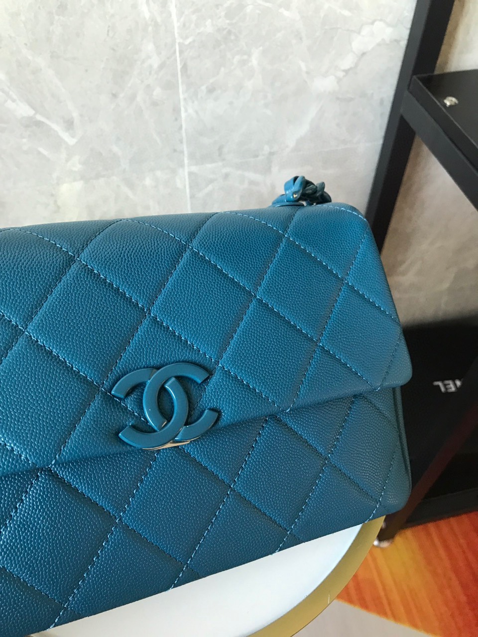 Túi Xách Chanel  Classic Flap Bag Siêu Cấp Màu Xanh Đẹp M2303.
