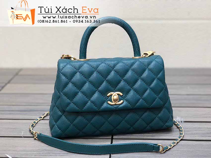 Túi Xách Chanel CocoHandle Bag Siêu Vip Màu Xanh Đẹp M92990.