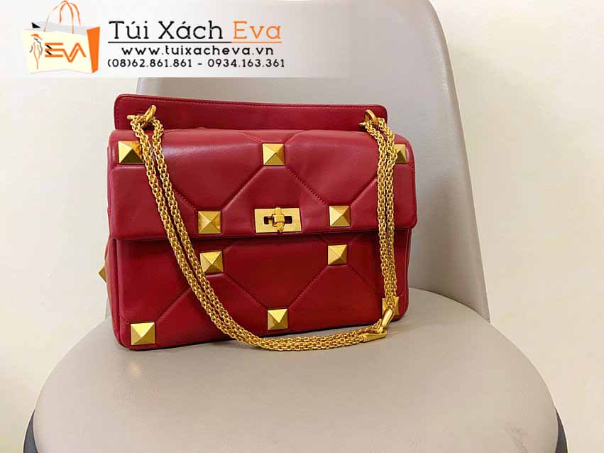Túi Xách Valentino Garavani Roman Stud Bag Siêu Cấp Màu Đỏ Đẹp M0188.