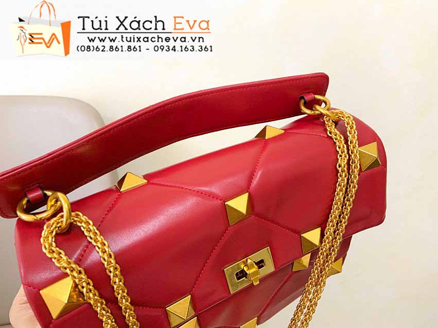 Túi Xách Valentino Garavani Roman Stud Bag Siêu Cấp Màu Đỏ Đẹp M0188.
