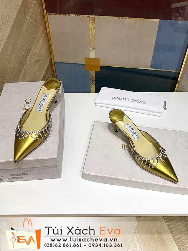 Giày Jimmy Choo Siêu Cấp Màu Vàng Đẹp.