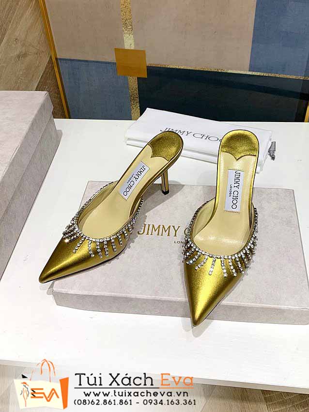 Giày Jimmy Choo Siêu Cấp Màu Vàng Đẹp.