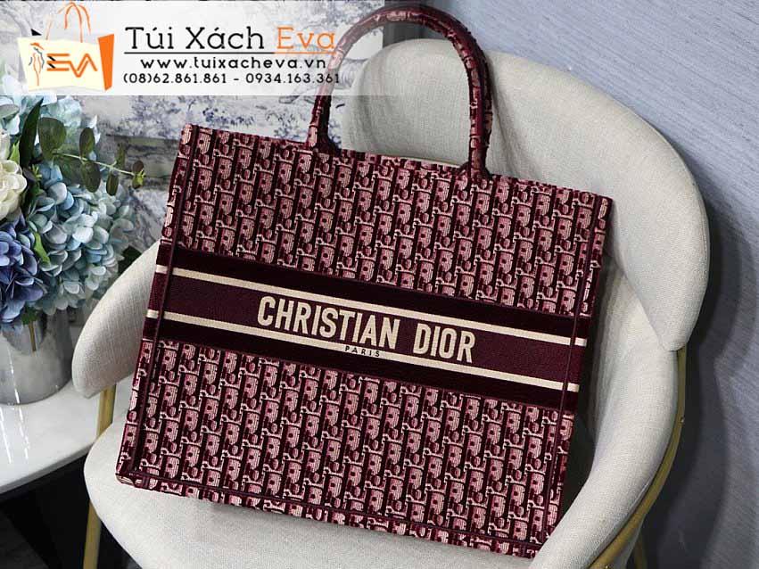 Túi Xách Dior Book Tote Bag Siêu Cấp Màu Đỏ Đẹp M1286.