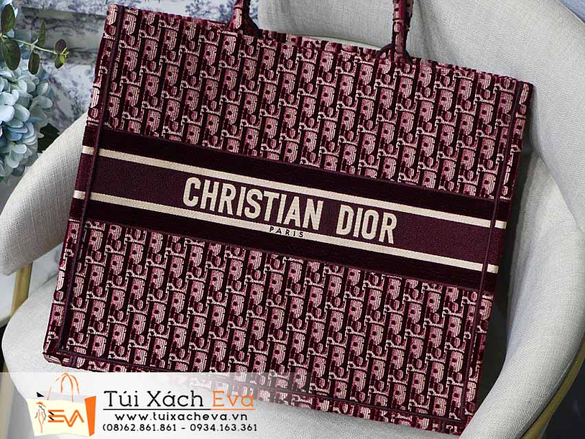 Túi Xách Dior Book Tote Bag Siêu Cấp Màu Đỏ Đẹp M1286.