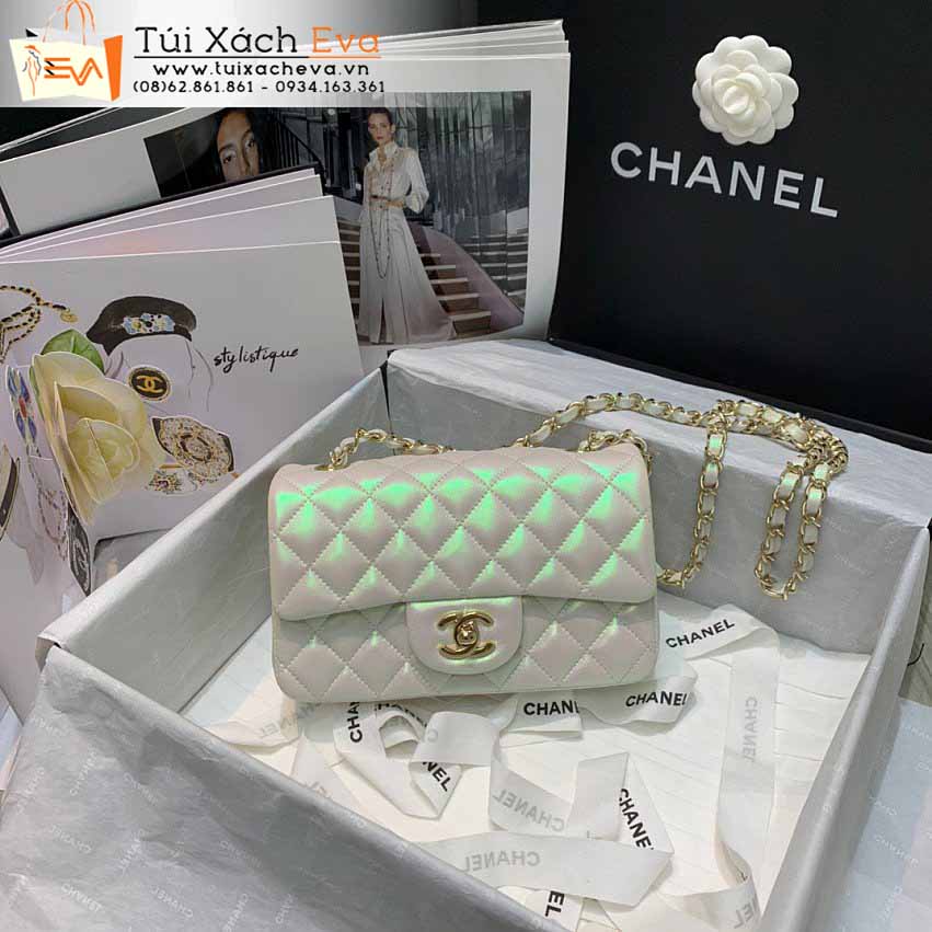 Túi Xách Chanel Classic Flap Bag Siêu Cấp Màu Trắng Đẹp M116.