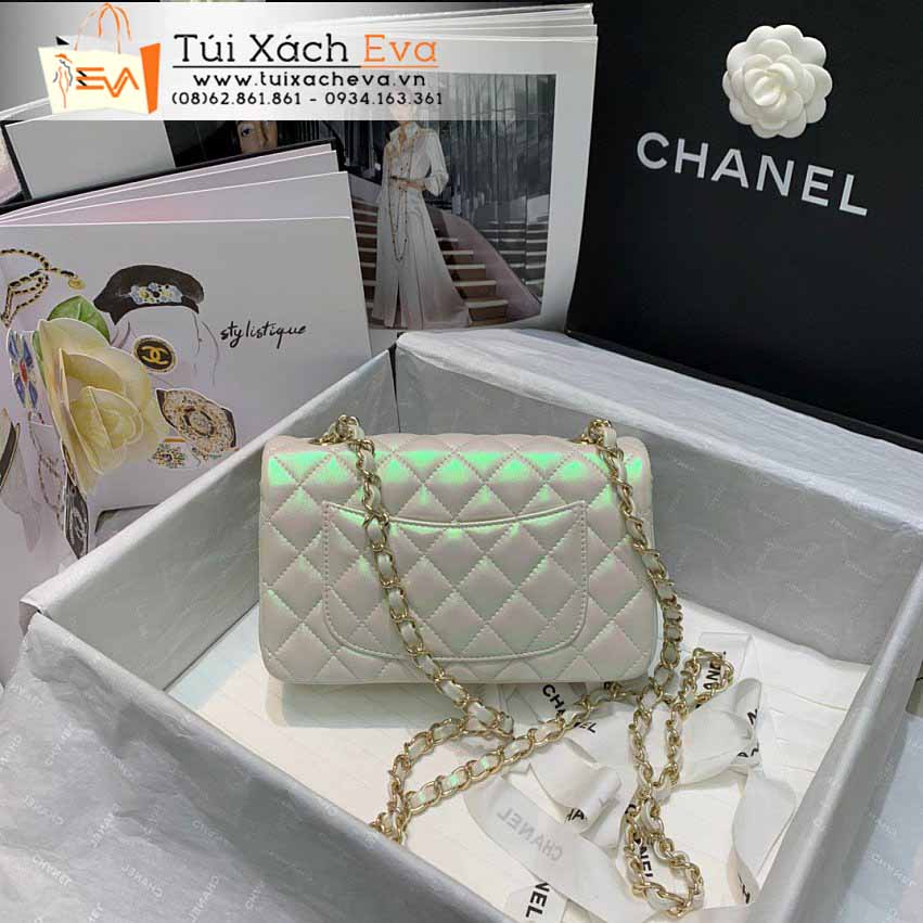 Túi Xách Chanel Classic Flap Bag Siêu Cấp Màu Trắng Đẹp M116.