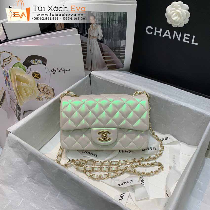 Túi Xách Chanel Classic Flap Bag Siêu Cấp Màu Trắng Đẹp M116.