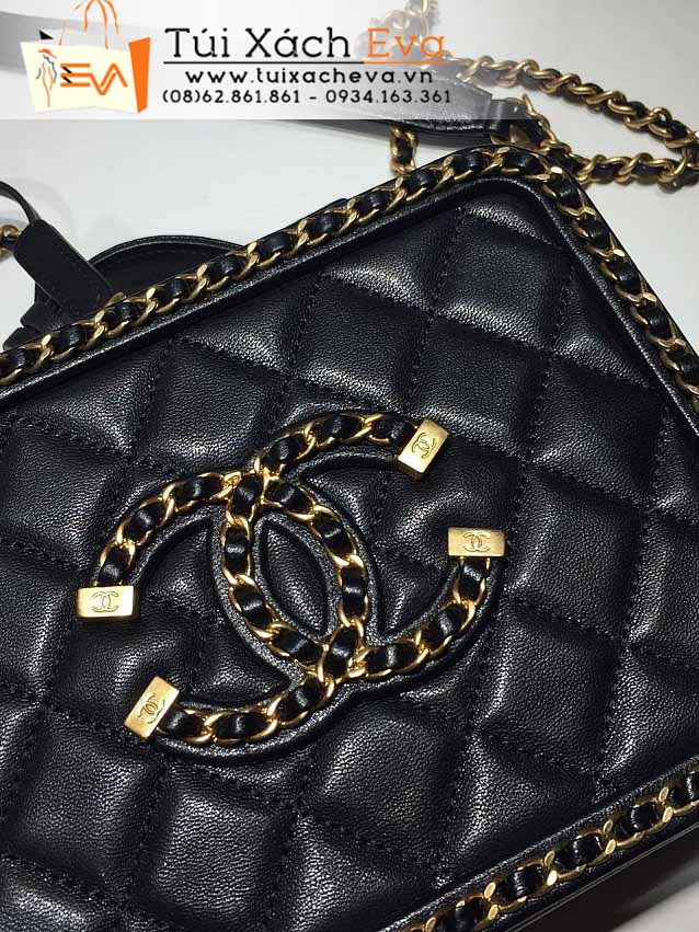 Túi Xách Chanel Small Vanity Case Bag Siêu Cấp Màu Đen Đẹp.