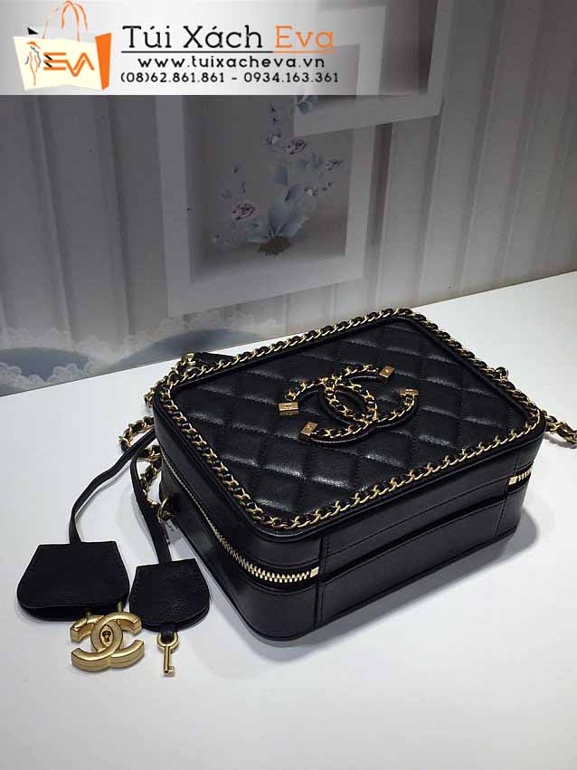 Túi Xách Chanel Small Vanity Case Bag Siêu Cấp Màu Đen Đẹp.