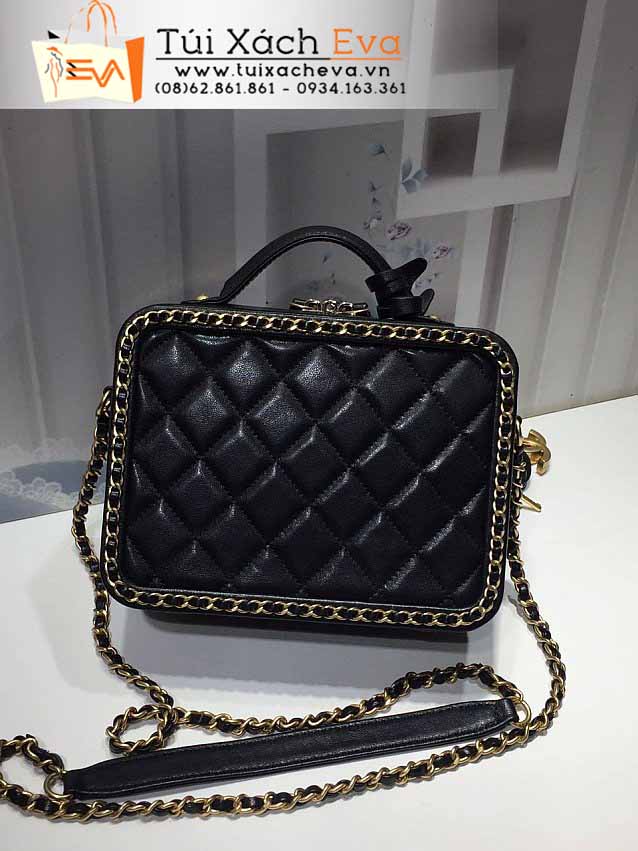 Túi Xách Chanel Small Vanity Case Bag Siêu Cấp Màu Đen Đẹp.