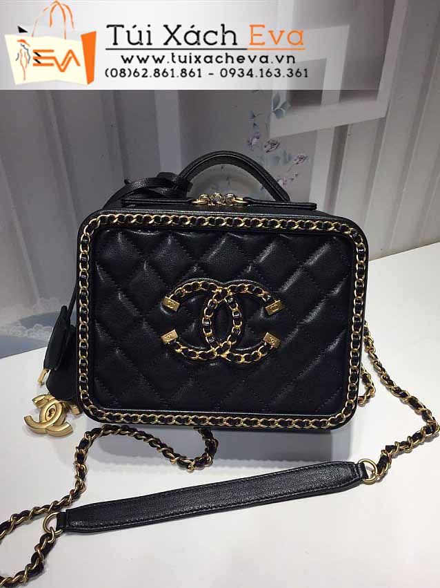 Túi Xách Chanel Small Vanity Case Bag Siêu Cấp Màu Đen Đẹp.