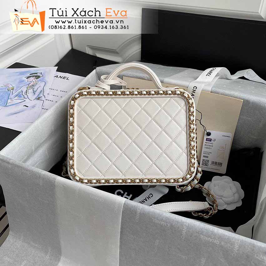 Túi Xách Chanel Small Vanity Case Bag Siêu Cấp Màu Trắng Đẹp.