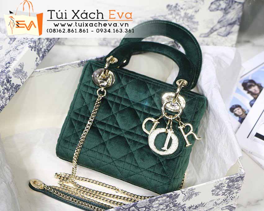 Túi Xách Dior Lady Mini Bag Siêu Cấp Màu Xanh Lá Đẹp M8006.