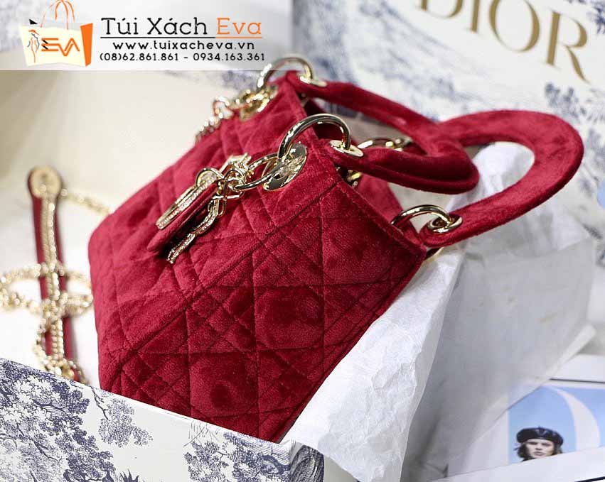 Túi Xách Dior Lady Mini Bag Siêu Cấp Màu Đỏ Đẹp M8006.