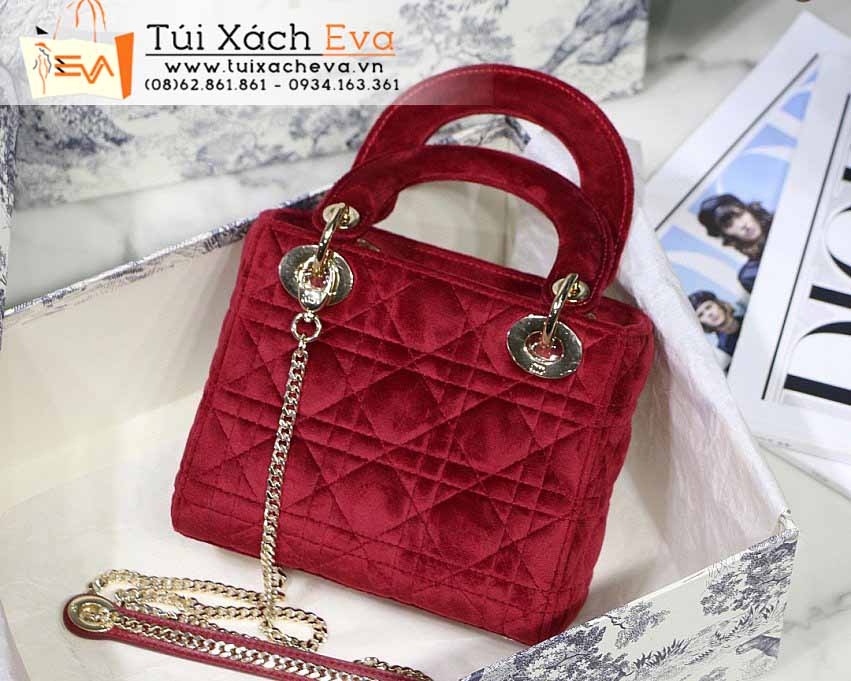 Túi Xách Dior Lady Mini Bag Siêu Cấp Màu Đỏ Đẹp M8006.