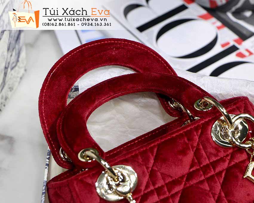 Túi Xách Dior Lady Mini Bag Siêu Cấp Màu Đỏ Đẹp M8006.