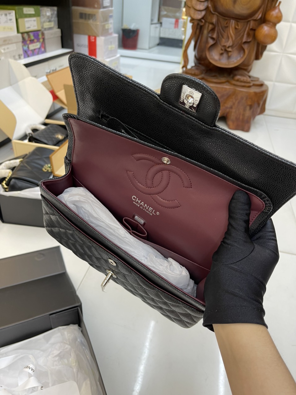 Túi Xách Chanel Super Classic Size 25cm Màu Đen