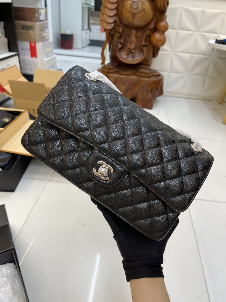 Túi Xách Chanel Super Classic Size 25cm Màu Đen
