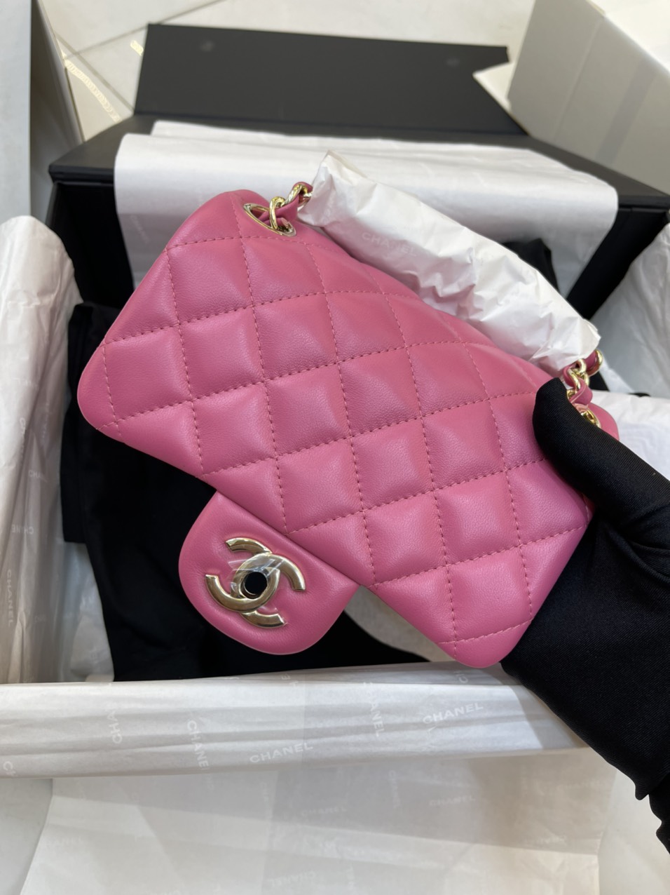 Túi Xách Chanel VIP Flap Bag Màu Hồng Size 17cm