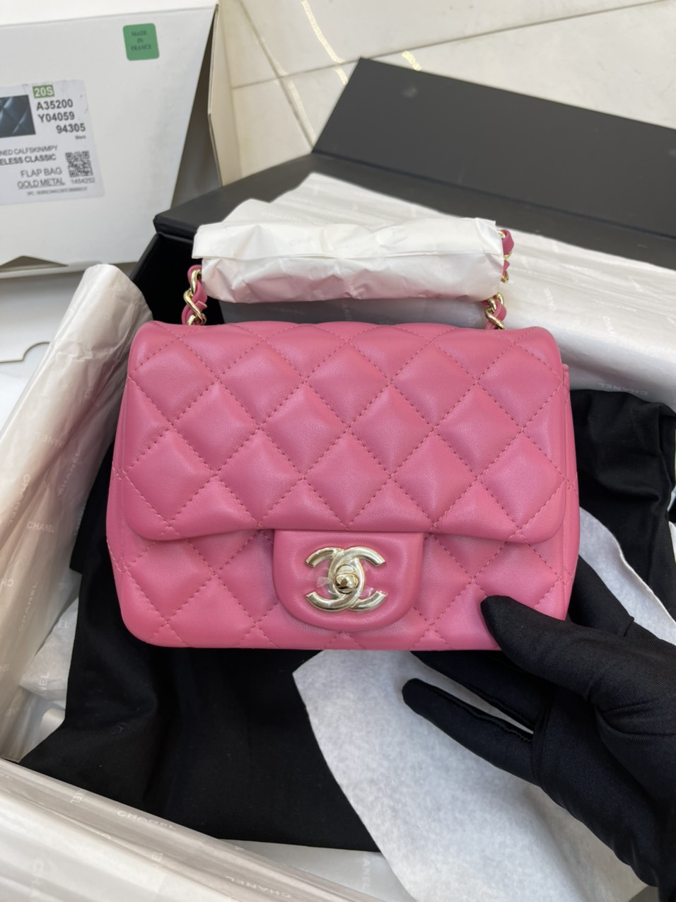 Túi Xách Chanel VIP Flap Bag Màu Hồng Size 17cm