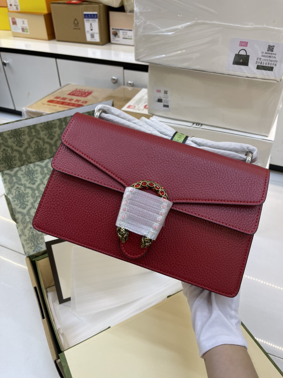 Túi Xách Gucci Super Dionysus Màu Đỏ Size 28cm