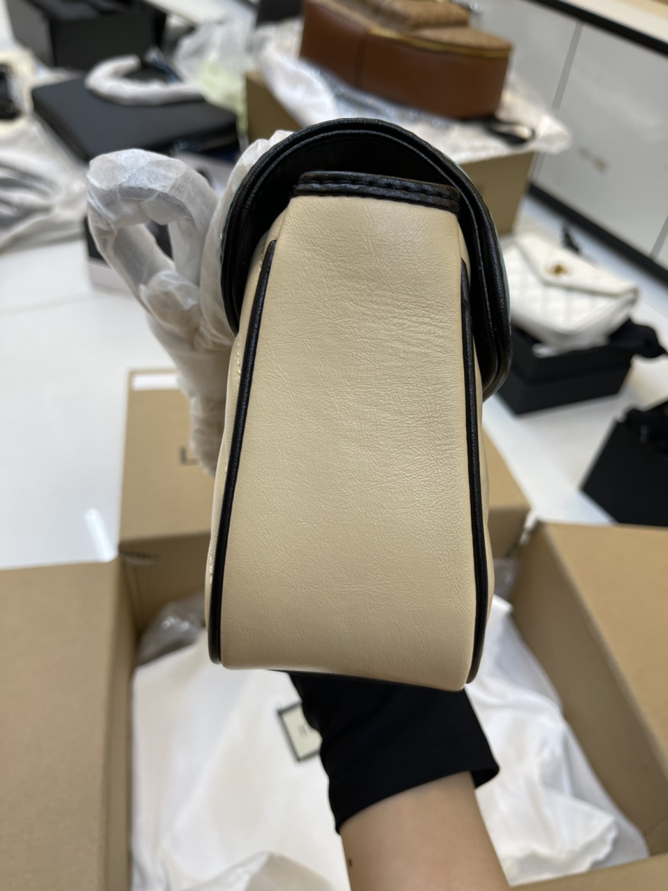 Túi Xách Gucci Super GG Marmont Small Bag Màu Xanh Size 12cm