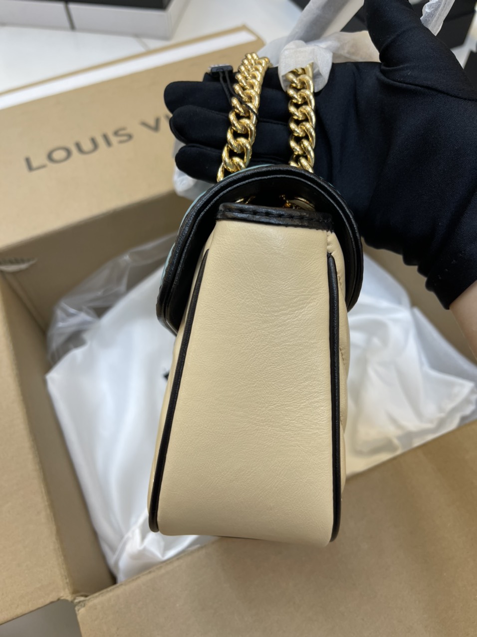 Túi Xách Gucci Super GG Marmont Small Bag Màu Xanh Size 12cm