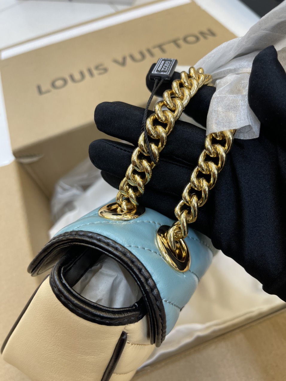 Túi Xách Gucci Super GG Marmont Small Bag Màu Xanh Size 12cm