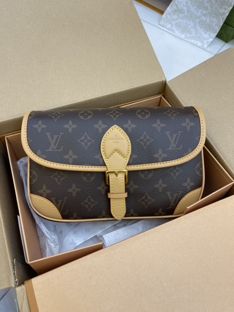 Túi Đeo Chéo Louis Vuitton Diane Màu Nâu