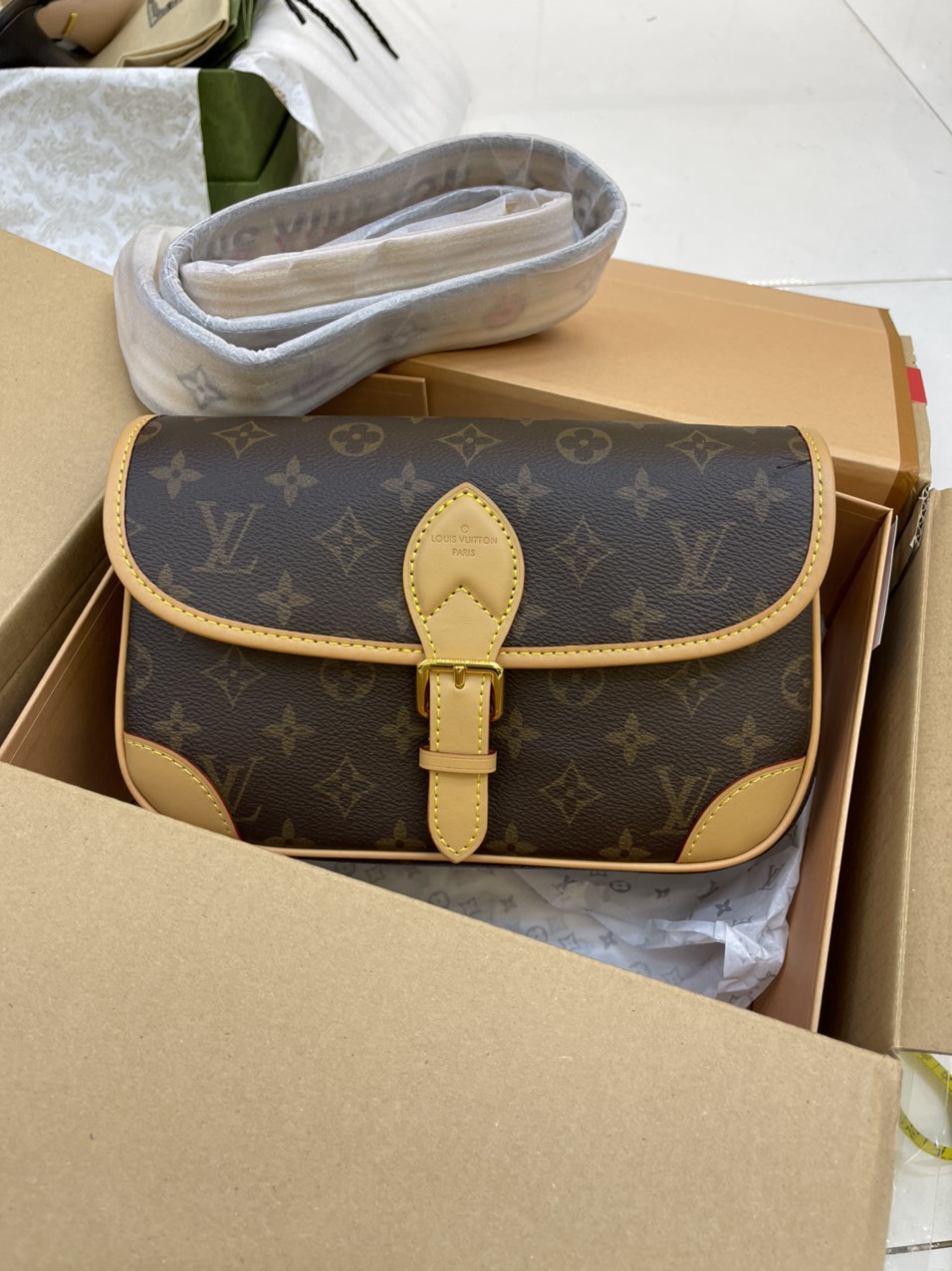 Túi Đeo Chéo Louis Vuitton Diane Màu Nâu