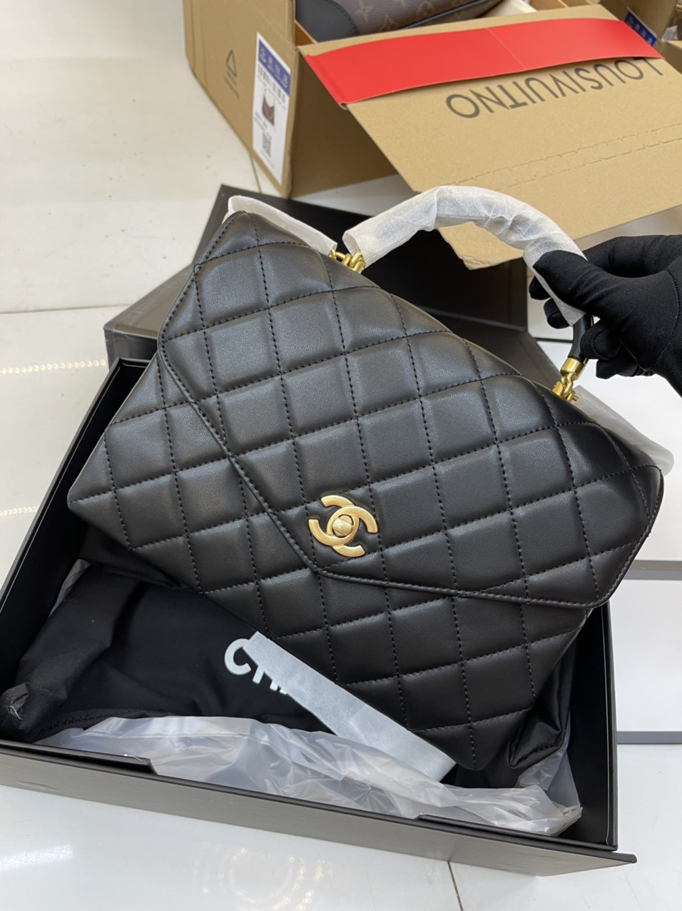 Túi Xách Chanel Super Flap Bag With Top Handle Size 23