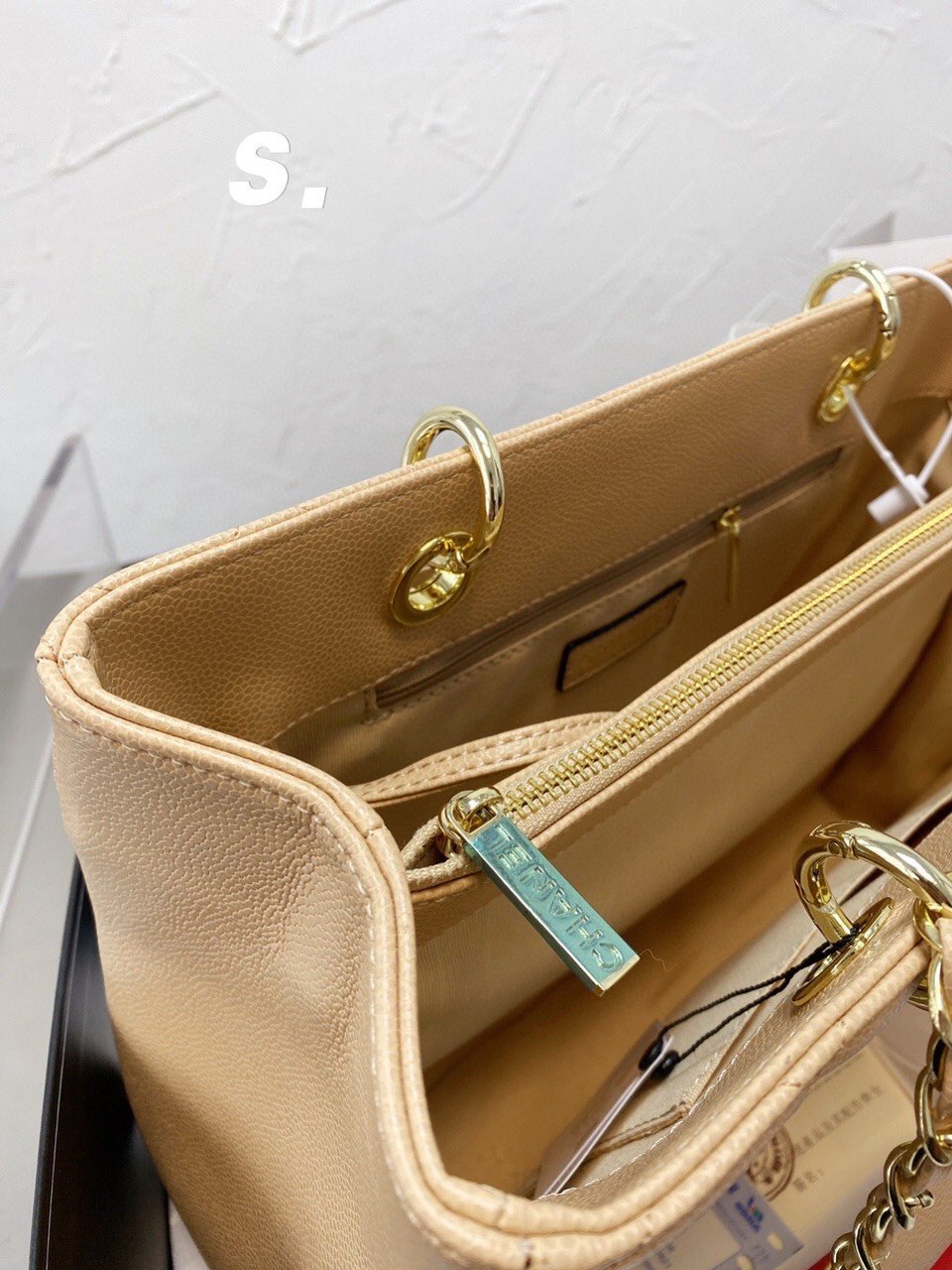 Túi Xách CHANEL Super Caviar Grand Timeless Tote GTT Màu Be