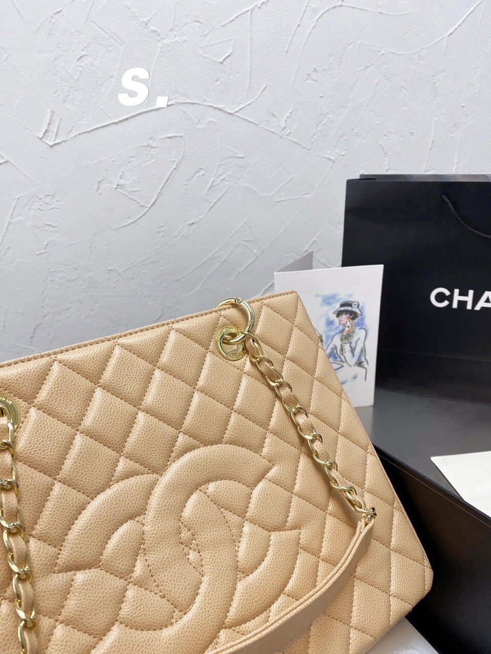 Túi Xách CHANEL Super Caviar Grand Timeless Tote GTT Màu Be