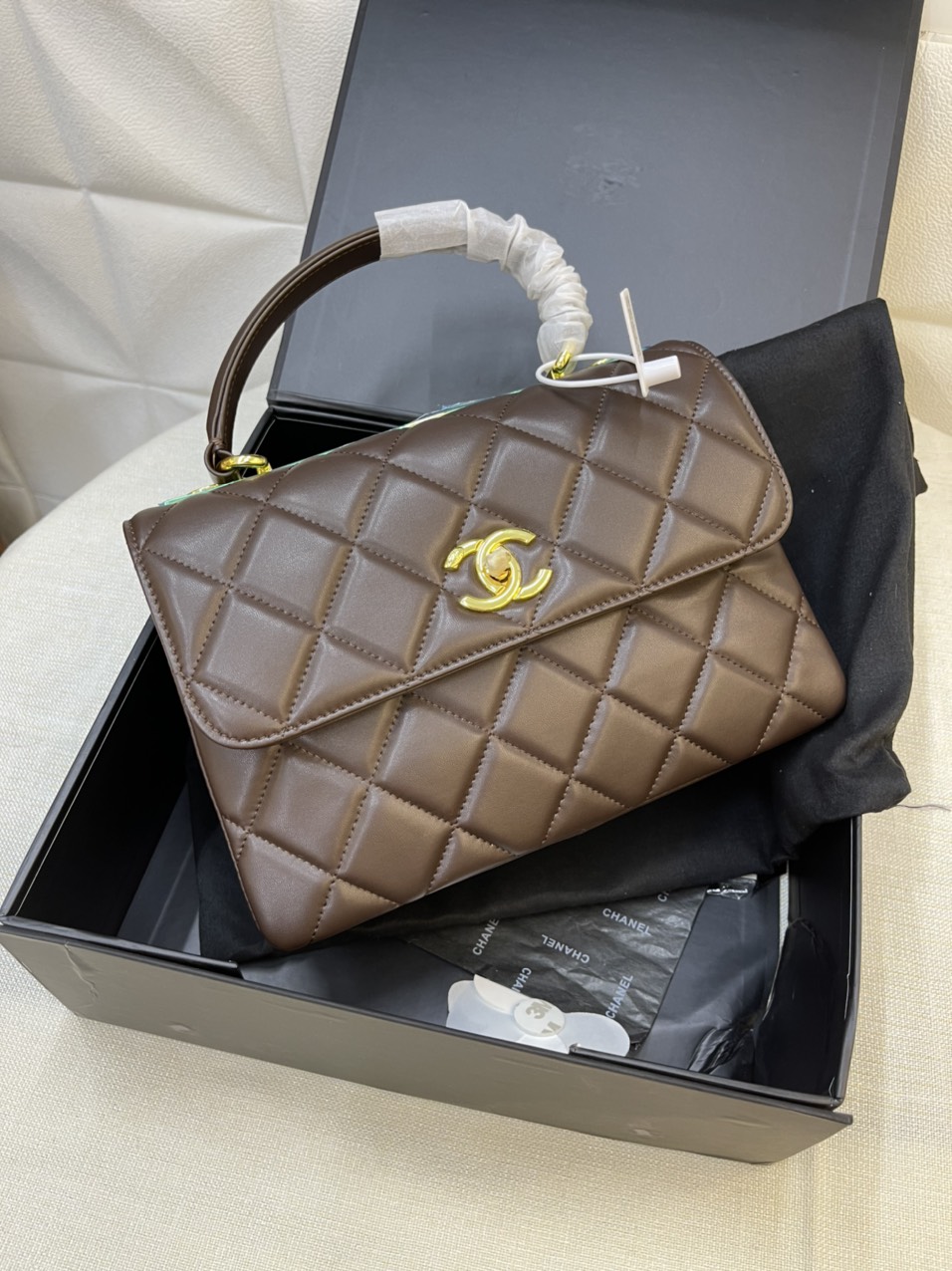 Túi Xách Chanel Super Trendy Màu Nâu Size 26cm