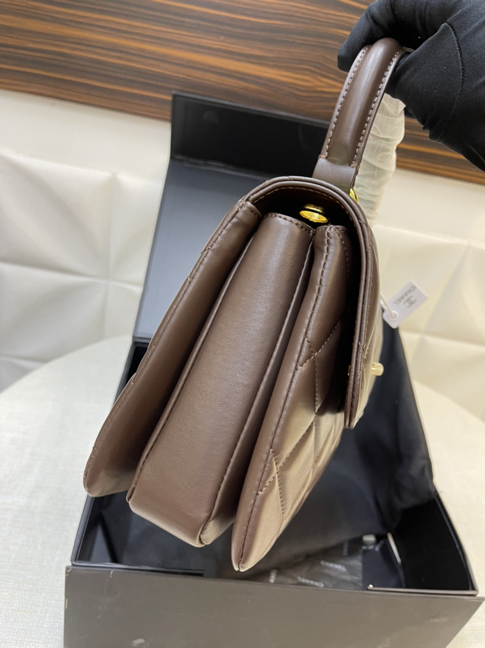 Túi Xách Chanel Super Trendy Màu Nâu Size 26cm