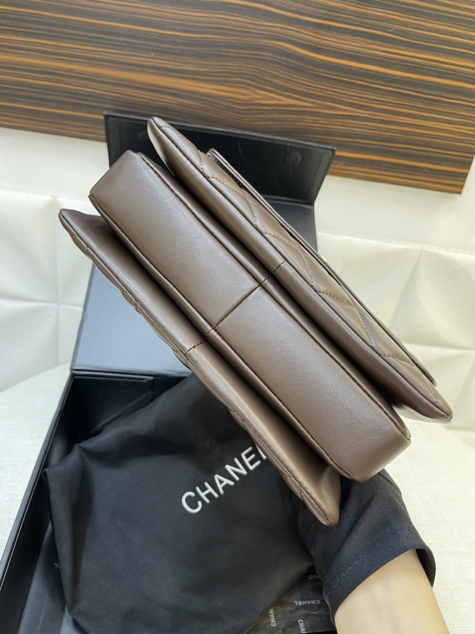 Túi Xách Chanel Super Trendy Màu Nâu Size 26cm
