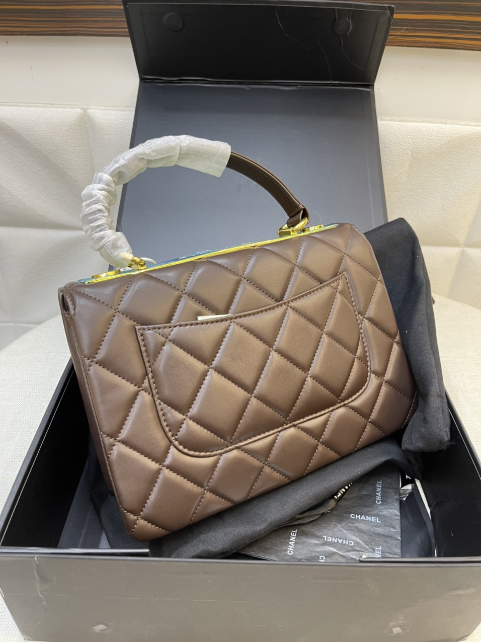 Túi Xách Chanel Super Trendy Màu Nâu Size 26cm