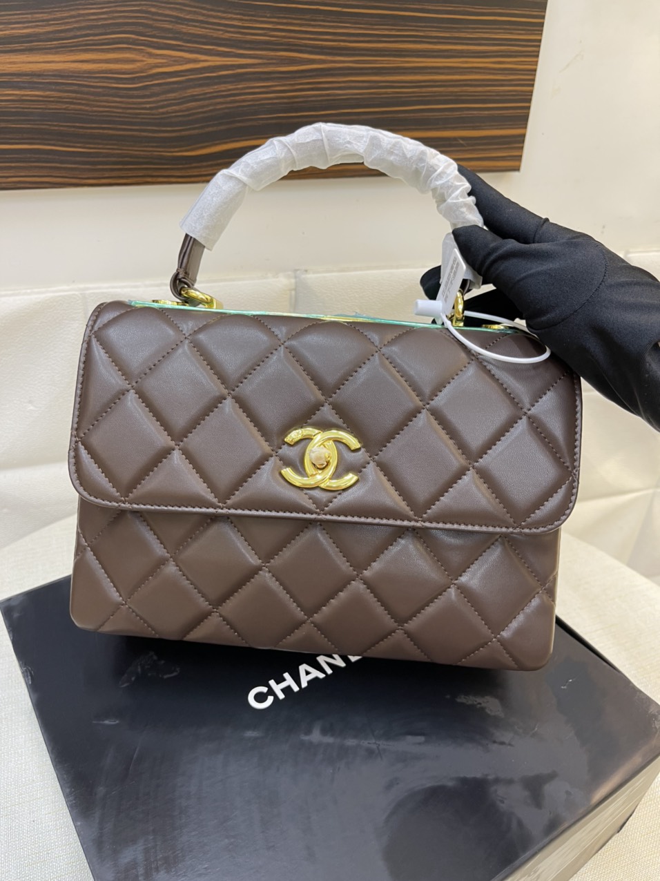 Túi Xách Chanel Super Trendy Màu Nâu Size 26cm