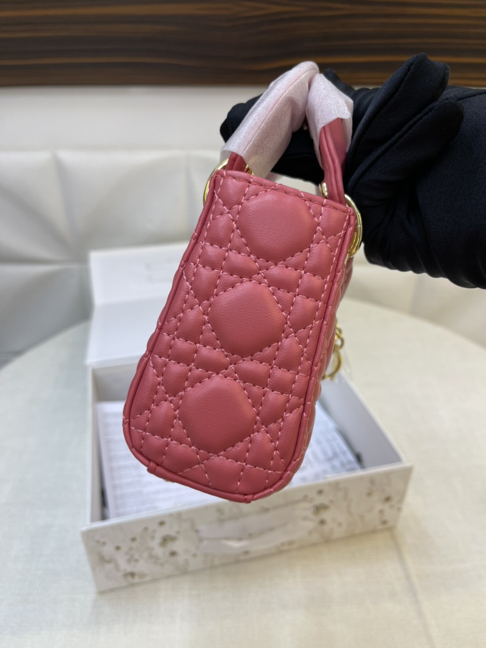 Túi xách Dior Super MICRO LADY DIOR BAG Màu Hồng