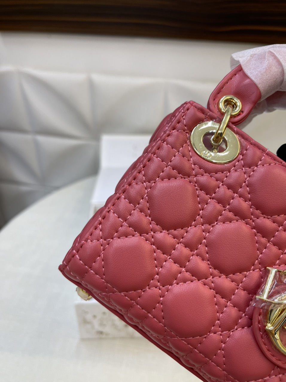 Túi xách Dior Super MICRO LADY DIOR BAG Màu Hồng