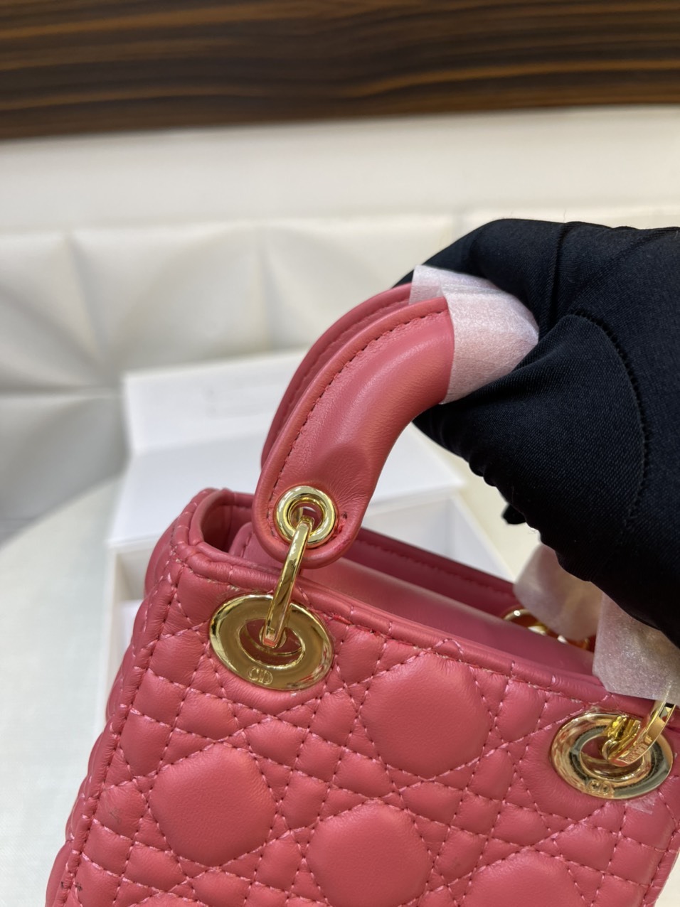 Túi xách Dior Super MICRO LADY DIOR BAG Màu Hồng