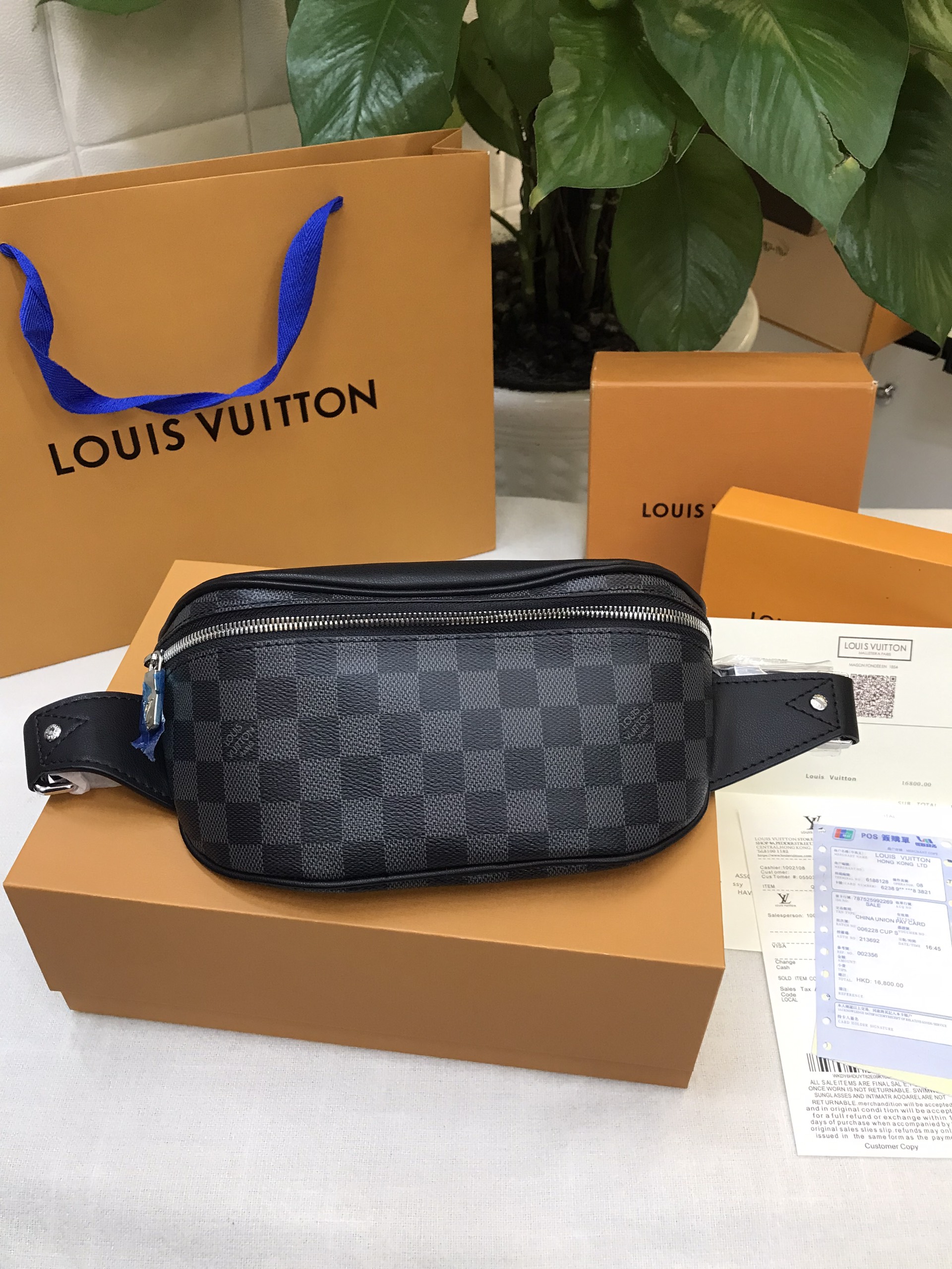 Túi LV Campus Bumbag Damier Graphite Canvas Siêu Cấp N40362