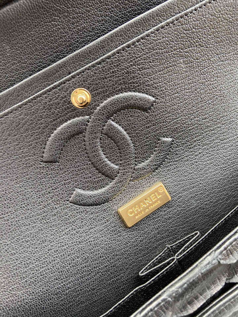 Túi xách Chanel Siêu Cấp Timeless Chanel 2.55 classic Double flap python Black