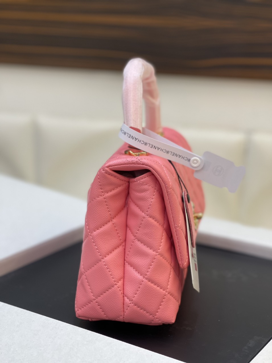 Túi Xách Chanel Super Caviar Quilted Extra Mini Coco Handle Flap Pink