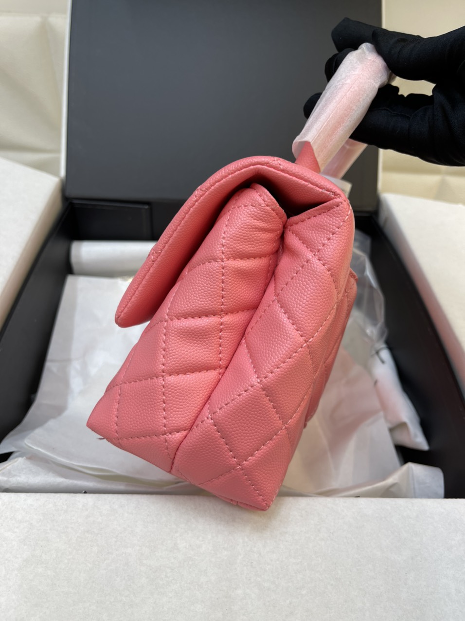 Túi Xách Chanel Super Caviar Quilted Extra Mini Coco Handle Flap Pink