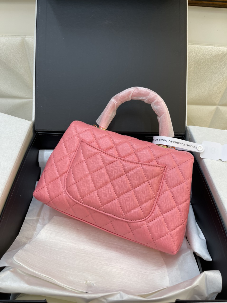Túi Xách Chanel Super Caviar Quilted Extra Mini Coco Handle Flap Pink